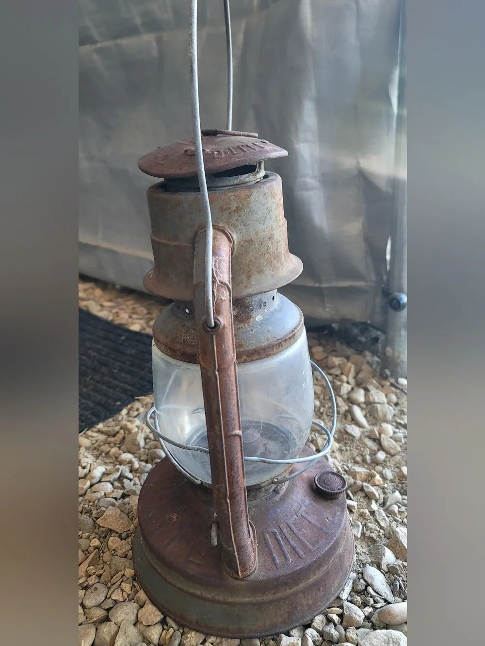 Vintage Antique DIETZ D-LITE 2 LAMP Lantern Kerosene Antique Barn OLD Decor
